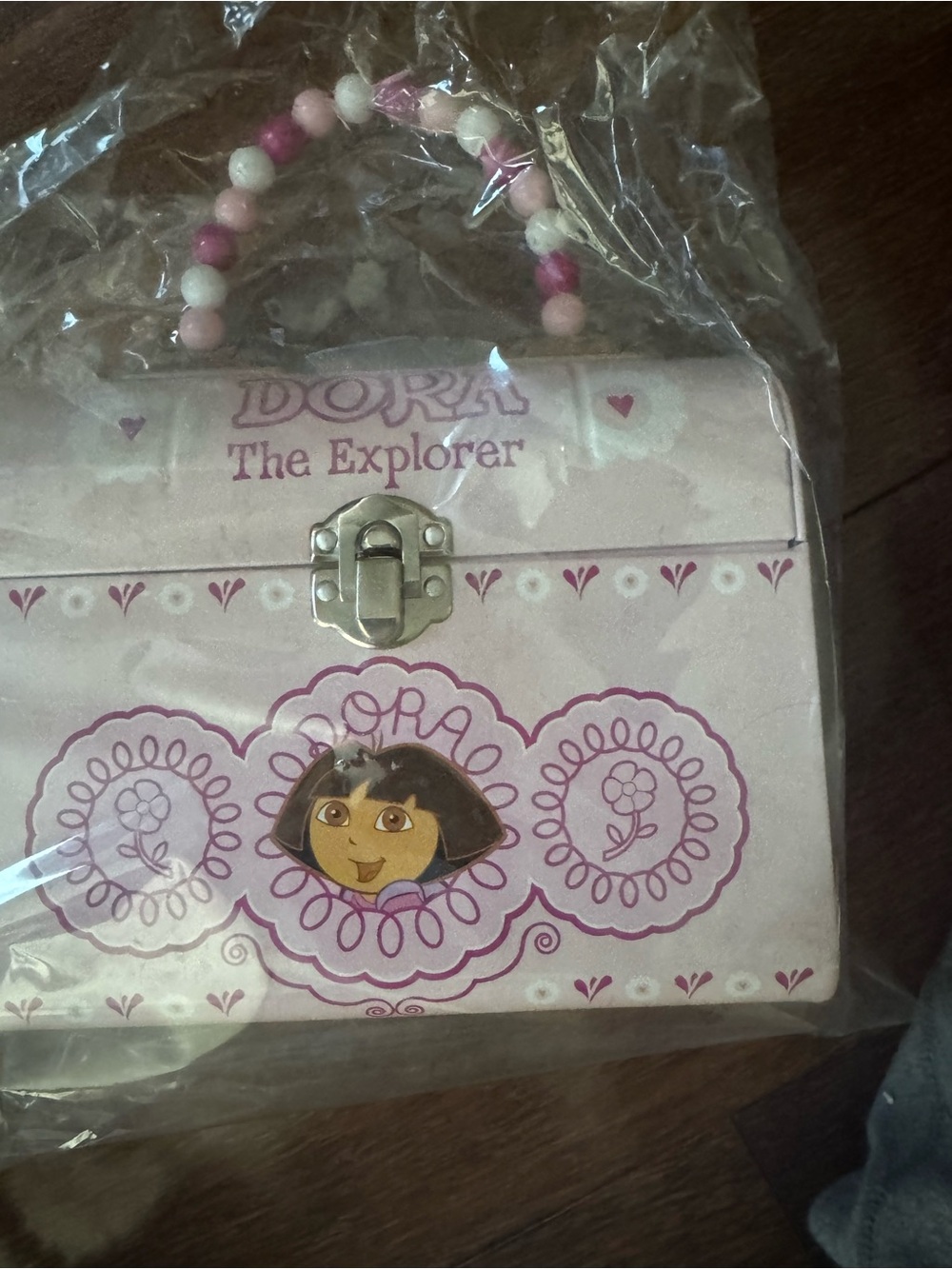 Pink Kids Beaded Handle Purse Dora the explorer